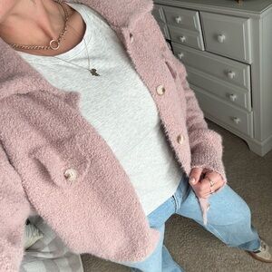 NWT Pink Lily Sherpa Cardigan